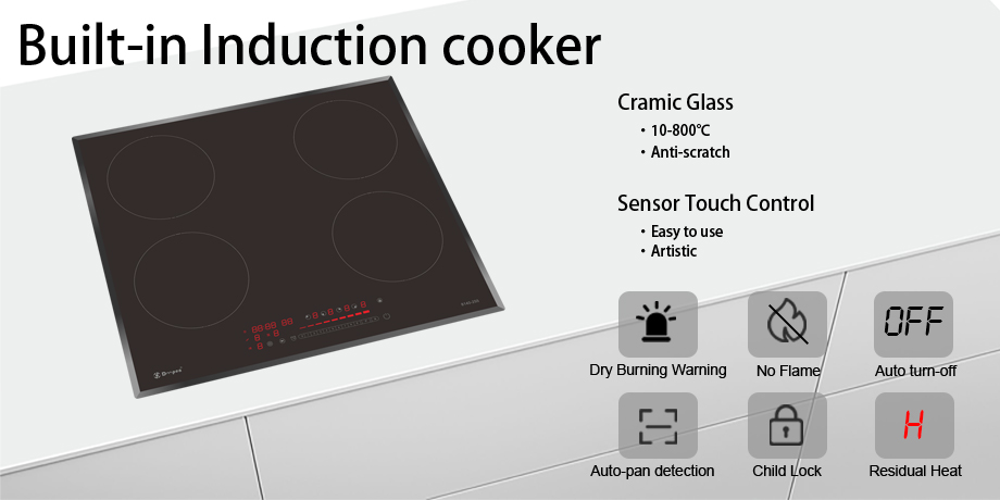 Induction with 4 Heating Zones