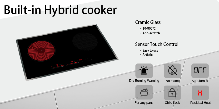 Built in Hybrid cooktop