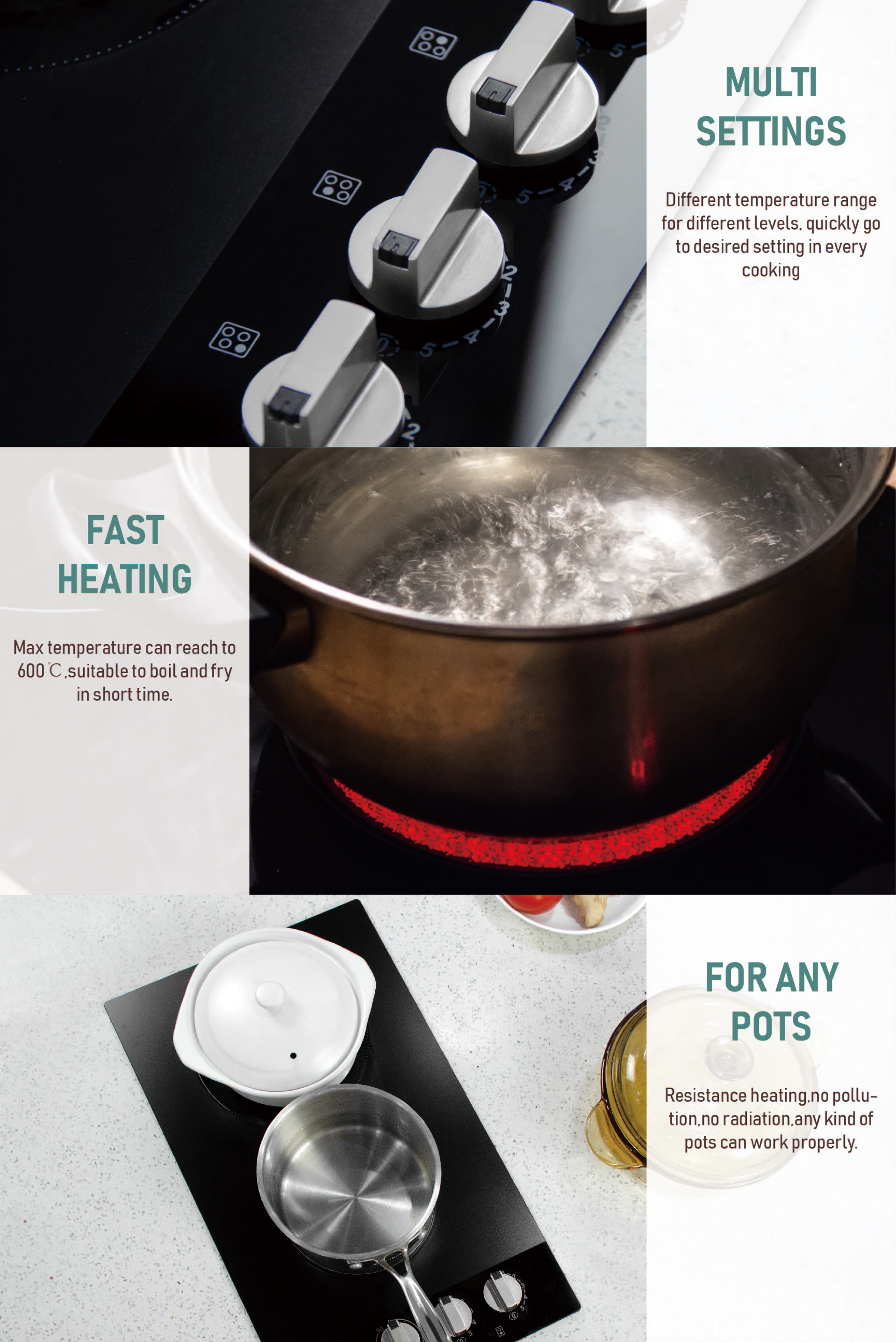 Electric Cooktop Knob Control