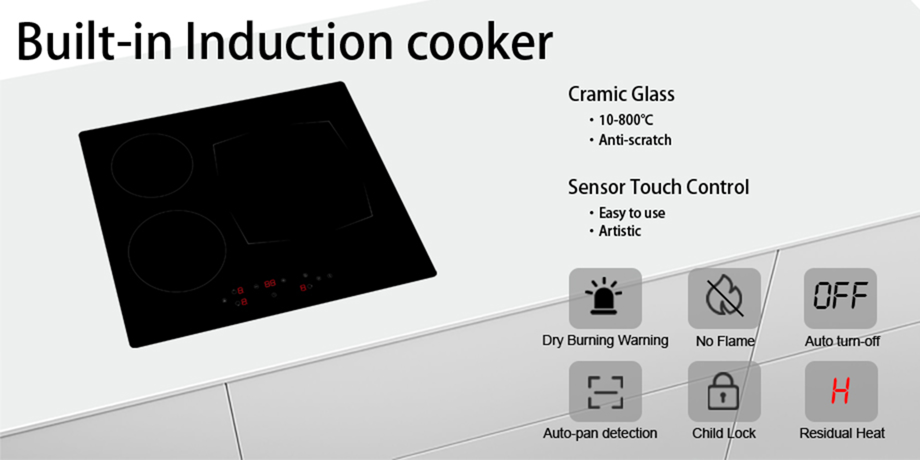 60cm Induction Touch Control Plate